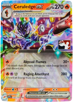 Ceruledge ex 036/191 Play Pokemon Stamp Holo Surging Sparks