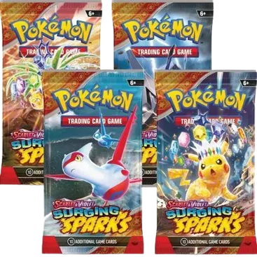 Surging Sparks Booster Pack Art Bundle (Set of 4)