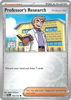 Professor's Research 122/131 Reverse Holo Prismatic Evolutions