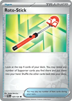 Roto-Stick 127/131 Reverse Holo Prismatic Evolutions