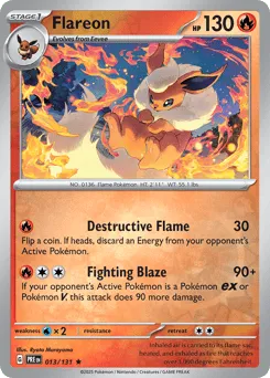 Flareon 013/131 Reverse Holo Prismatic Evolutions