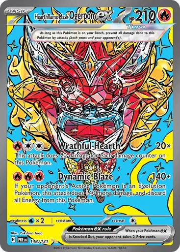Hearthflame Mask Ogerpon ex 148/131 Prismatic Evolutions