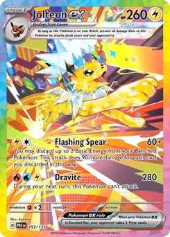 Jolteon ex 153/131 Holo Prismatic Evolutions