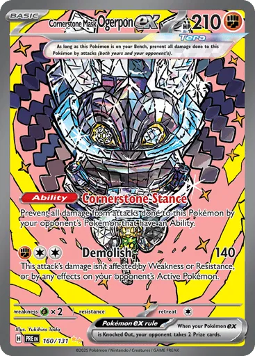 Cornerstone Mask Ogerpon ex 160/131 Prismatic Evolutions