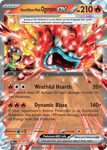 Hearthflame Mask Ogerpon ex 017/131 Prismatic Evolutions