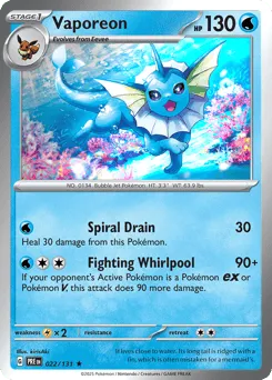 Vaporeon 022/131 Holo Prismatic Evolutions