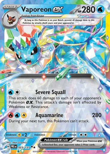 Vaporeon ex 023/131 Prismatic Evolutions