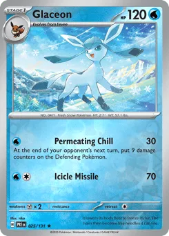 Glaceon 025/131 Reverse Holo Prismatic Evolutions