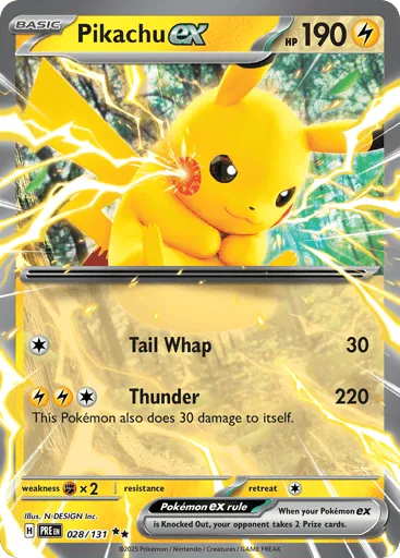 Pikachu ex 028/131 Prismatic Evolutions