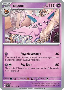 Espeon 033/131 Prismatic Evolutions