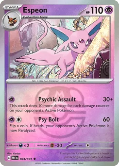 Espeon 033/131 Master Ball Prismatic Evolutions