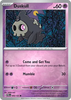 Duskull 035/131 Reverse Holo Prismatic Evolutions