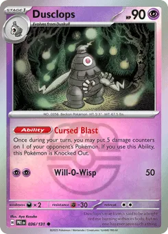 Dusclops 036/131 Master Ball Prismatic Evolutions