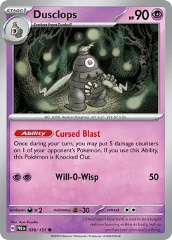 Dusclops 036/131 Normal Prismatic Evolutions