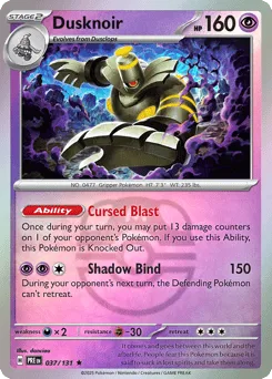 Dusknoir 037/131 Master Ball Prismatic Evolutions