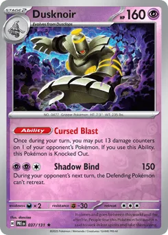Dusknoir 037/131 Reverse Holo Prismatic Evolutions