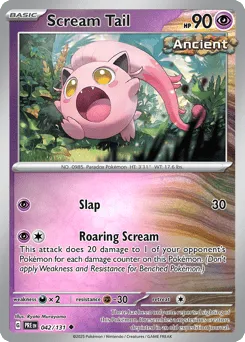 Scream Tail 042/131 Reverse Holo Prismatic Evolutions