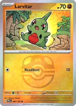 Larvitar 047/131 Master Ball Prismatic Evolutions