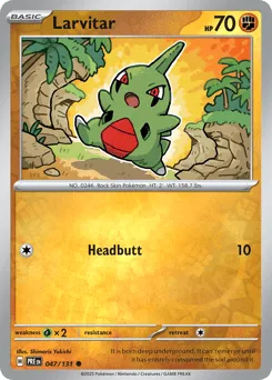 Larvitar 047/131 Reverse Holo Prismatic Evolutions