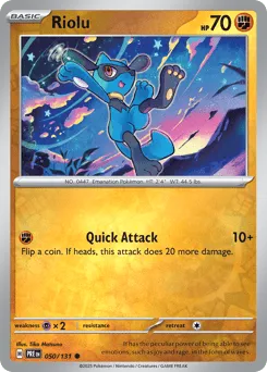 Riolu 050/131 Reverse Holo Prismatic Evolutions