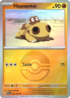 Hippopotas 052/131 Poké Ball Prismatic Evolutions