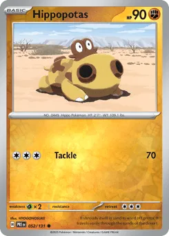 Hippopotas 052/131 Reverse Holo Prismatic Evolutions