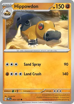 Hippowdon 053/131 Normal Prismatic Evolutions