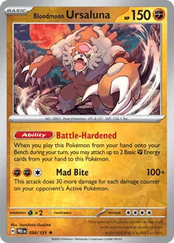 Bloodmoon Ursaluna 054/131 Reverse Holo Prismatic Evolutions