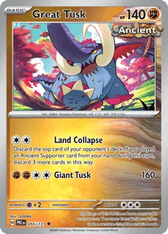 Great Tusk 055/131 Reverse Holo Prismatic Evolutions