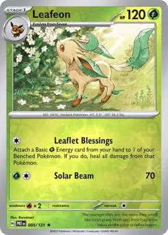 Leafeon 005/131 Reverse Holo Prismatic Evolutions