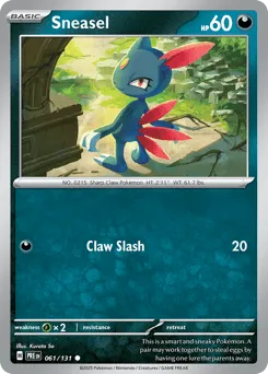Sneasel 061/131 Normal Prismatic Evolutions