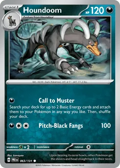 Houndoom 063/131 Reverse Holo Prismatic Evolutions