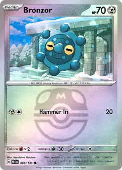 Bronzor 066/131 Master Ball Prismatic Evolutions