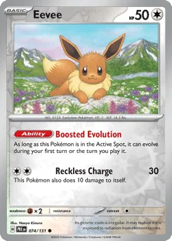 Eevee 074/131 Reverse Holo Prismatic Evolutions