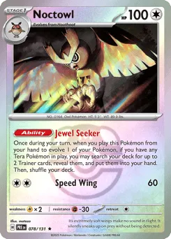 Noctowl 078/131 Master Ball Prismatic Evolutions