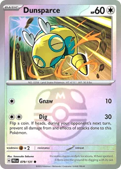 Dunsparce 079/131 Master Ball Prismatic Evolutions