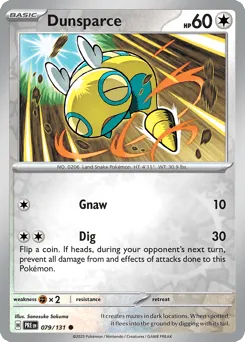 Dunsparce 079/131 Reverse Holo Prismatic Evolutions