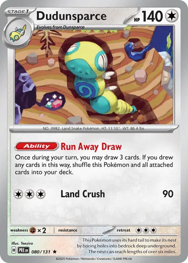 Dudunsparce 080/131 Prismatic Evolutions
