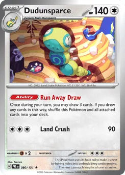 Dudunsparce 080/131 Holo Prismatic Evolutions