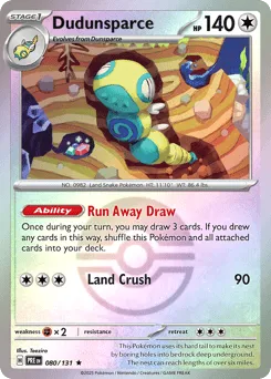 Dudunsparce 080/131 Poké Ball Prismatic Evolutions