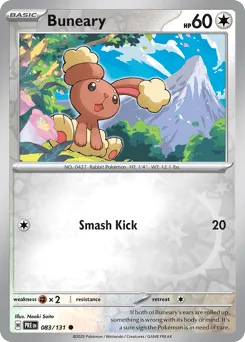 Buneary 083/131 Reverse Holo Prismatic Evolutions