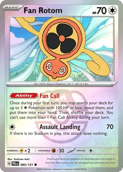 Fan Rotom 085/131 Master Ball Prismatic Evolutions