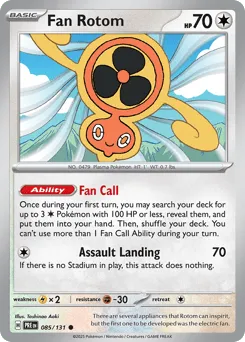 Fan Rotom 085/131 Normal Prismatic Evolutions