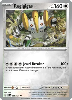 Regigigas 086/131 Reverse Holo Prismatic Evolutions