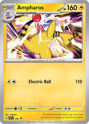 Ampharos 109 Scarlet & Violet Black Star Promos