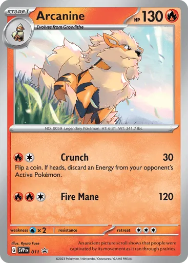 Arcanine 011 Scarlet & Violet Black Star Promos