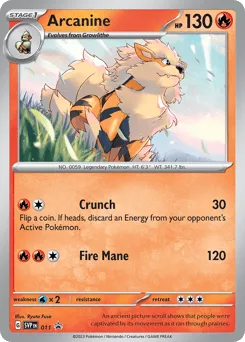 Arcanine 011 Scarlet & Violet Black Star Promos