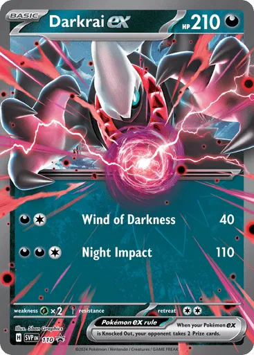 Darkrai ex 110 Scarlet & Violet Black Star Promos