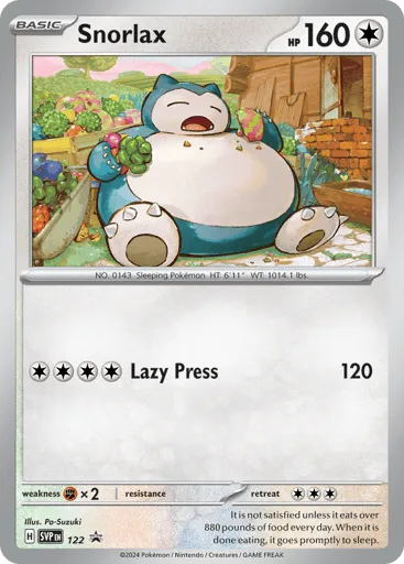 Snorlax 122 Scarlet & Violet Black Star Promos
