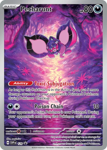 Pecharunt 129 Scarlet & Violet Black Star Promos
